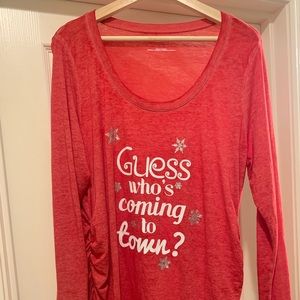 Motherhood Maternity L/S  Christmas top. NWT